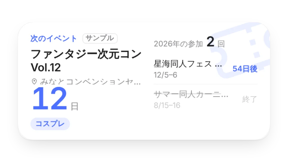 ウィジェットのサムネイル